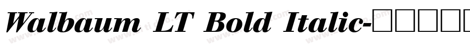 Walbaum LT Bold Italic字体转换